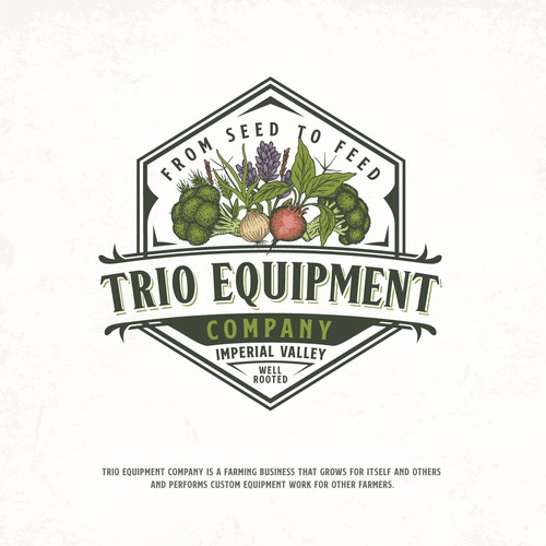 Design an agricultural logo for Trio Equipment Company Design by BestMaxa