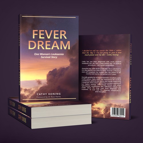 Wow factor book cover for memoir on one woman's journey with leukaemia Design by MoonMouse