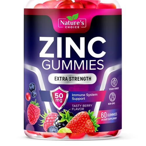 Design di Tasty Zinc Gummies design needed for Nature's Choice di TUNSAY