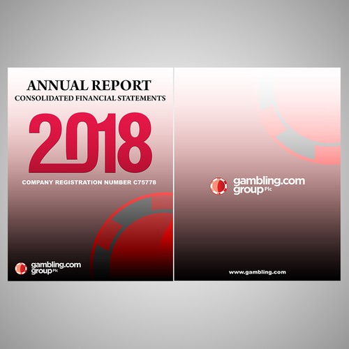 Annual Report Cover for Gambling.com Group Design by Technokrats Design