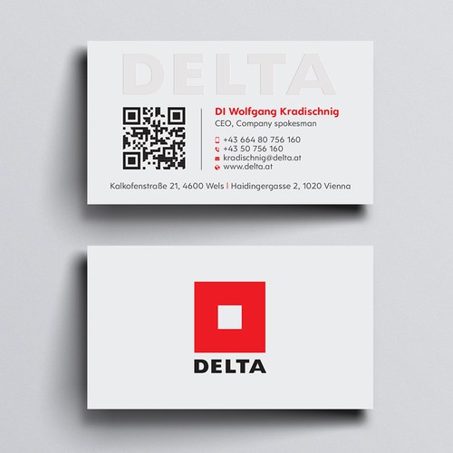 DELTA Business Card Relaunch Design réalisé par Design sp