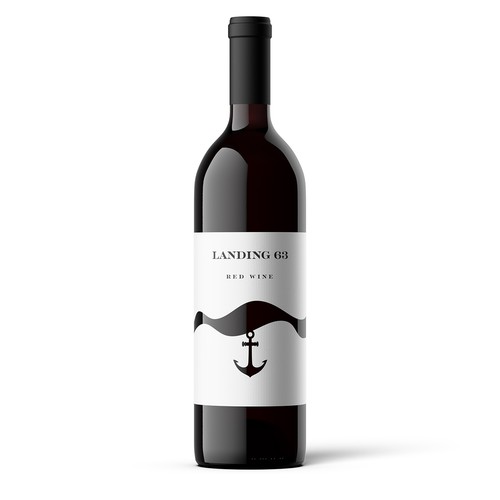 Landing 63 Wine Label Design by Shark1@