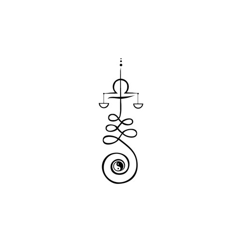 Unalome/Libra Scales Wrist Tattoo Design by RadeM