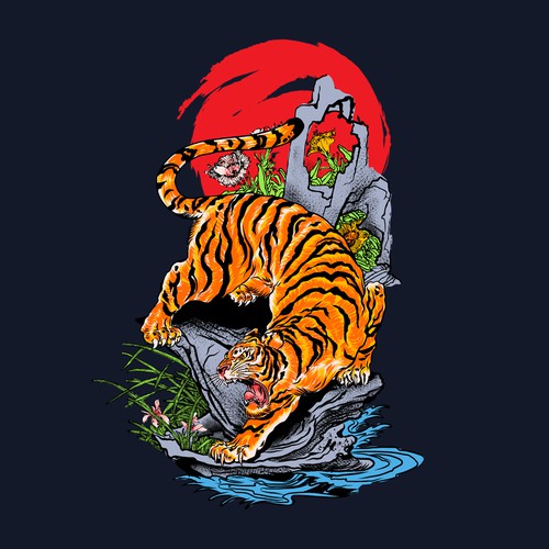 tiger vs dragon drawings