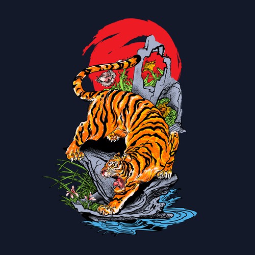 japanese tiger design