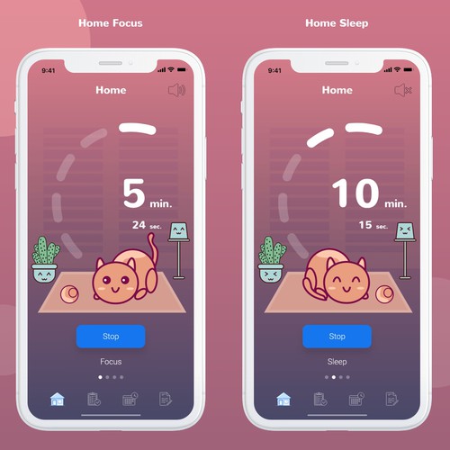 Interface Designs for Timer/Meditation app Design by AleksandarCucu