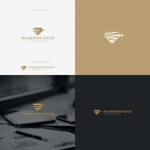 Create an elegant, understated luxury logo for Diamond Edge Financial Design by stevanga