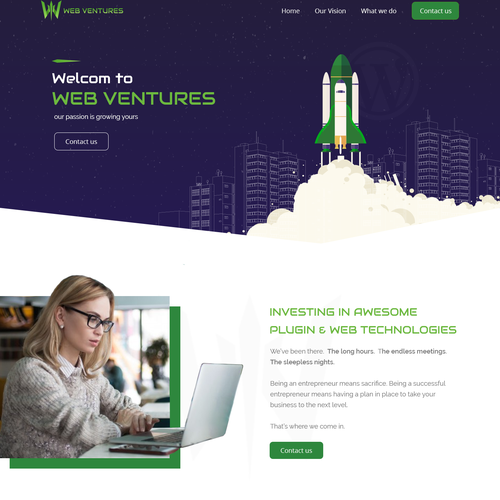Web page design contest entry by Technology Wisdom