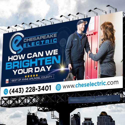 Chesapeake Electric Billboard Design by icon89GraPhicDeSign