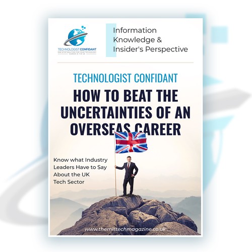 Creative, futuristic and attention grabbing magazine cover reflecting UK's technology career Design by Mujtaba K