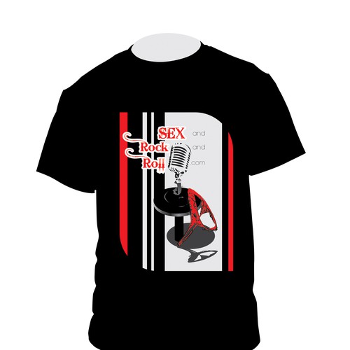 T shirt design for SEX and ROCK  and ROLL. com