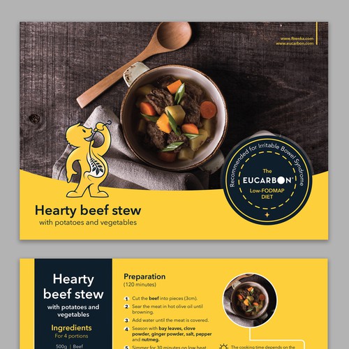 Recipe flyer template Design by YaseenArt