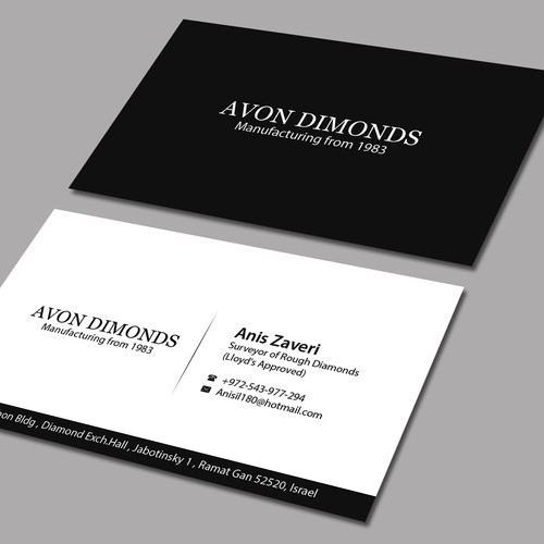 High class business card for diamond consultant | Business card contest