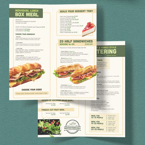 Fresh Deli Food Catering Menu Design by RodGomez502