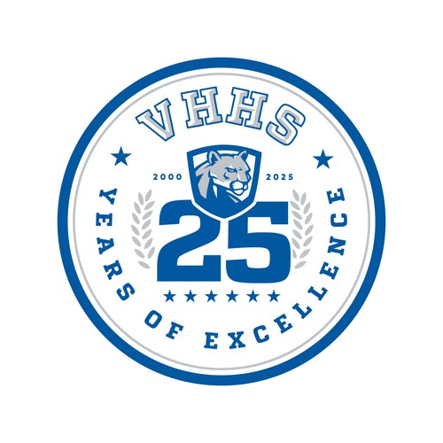 Logo for school's 25th year of excellence Design by Argim