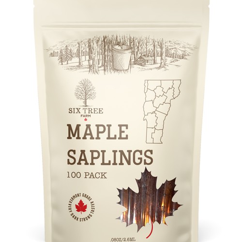 First ever production Maple Syrup Stick label Design by bcra