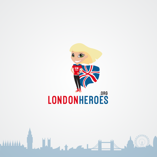 Create the character of a London hero as a logo for londonheroes.org Diseño de kreafox