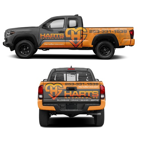 Harts Service Toyota Tacoma Partial Wrap Design by Anugerah ilahi