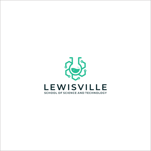Lewisville SciTech Logo Design by mojolegi