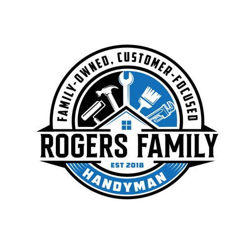 Vintage logo for small family-owned Handyman business Design by YZ24