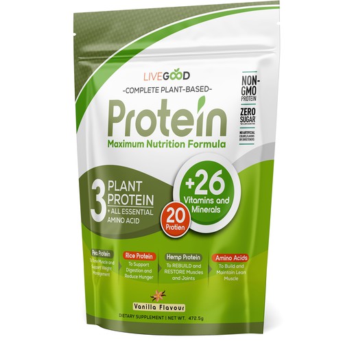 ***GUARANTEED PRIZE*** - LABEL DESIGN for Protein Powder -*****NEW***** Design by Designer_John