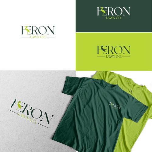 Modern Lawn Care Business with Heron Design by Has_san99