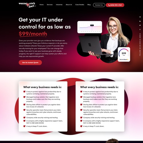 Cutting-Edge Website Design for Premier MSP/MSSP - Tech Rockstars, Inc Design by Jasmin_A (AMPLE)
