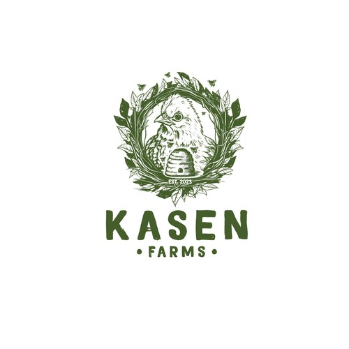 Logo design for small family farm that both dad and 7 year old daughter will love. Design by Kaplar