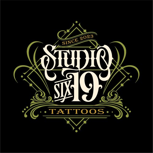 Vintage Tattoo Shop Logo Diseño de gcsgcs