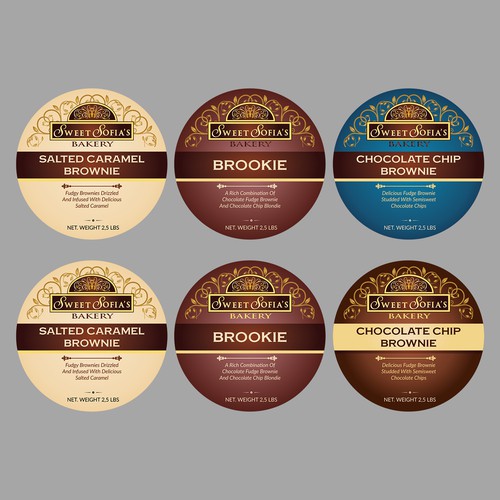 4" Round Brownie Label Product label contest