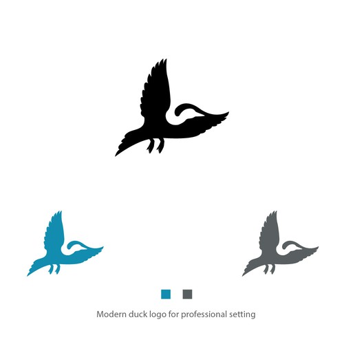 Modern duck logo for professional setting Design by Nehemia octosetya