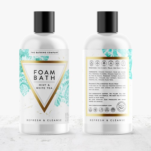 Foam Bath Bottle Labels Design by bcra
