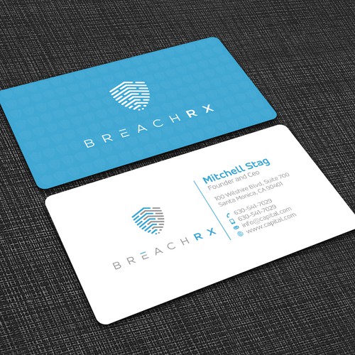 Professional B2B Card for Cyber Security Software Company Diseño de Design sp
