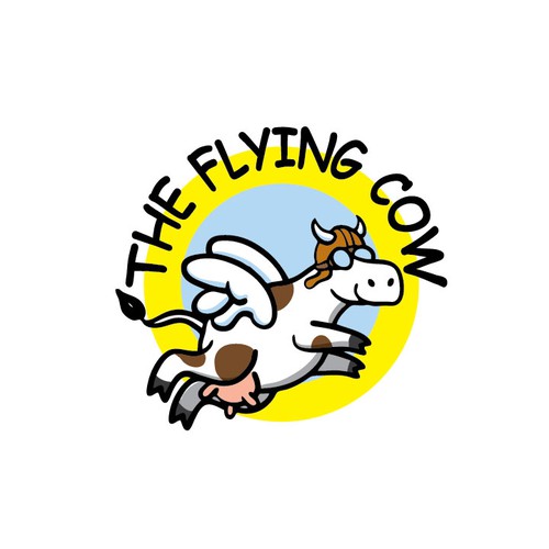 cartoon flying cow