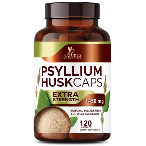 Natural Psyllium Husk Capsules Design needed for Nature's Nutrition Design by sapienpack