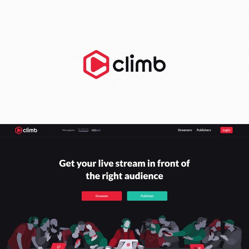 Logo redesign for live stream promotion network Design by George d