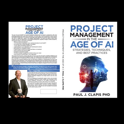 Simple, professional cover for a business book about Artificial Intelligence Design by anisha umělec