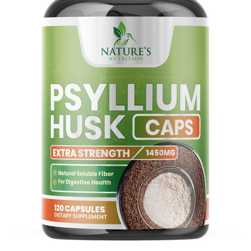 Natural Psyllium Husk Capsules Design needed for Nature's Nutrition Design by rashedhannan