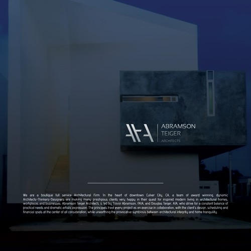 Award winning ARCHITECTURAL firm is re:branding its image. Design by nabraindin'