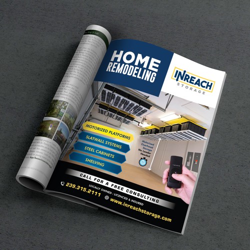 Full Page Magazine ad for Home Remodeling + Additional design consulting work Design réalisé par abirk1