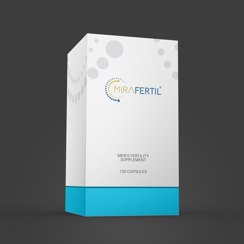 a box for male reproductive supplement improves sperm quality that look professional yet luxurious Design by CK Graphic