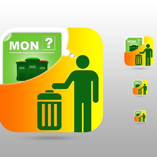 icon or button design for MyBin iPhone App Design por andie noizz