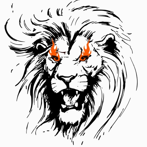 Lion tshirt design to inspire men to greatness Design by mariby ✅