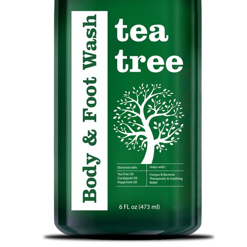 AmHaさんのCreate a Winning Product Label for our Tea Tree Body Wash!!デザイン