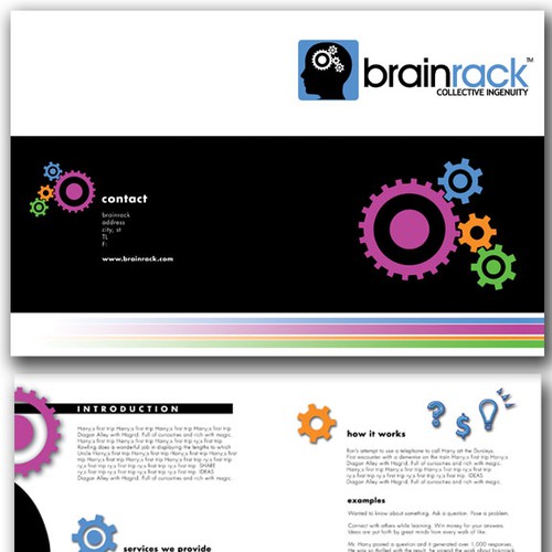 Brochure design for Startup Business: An online Think-Tank Design by GSdesign