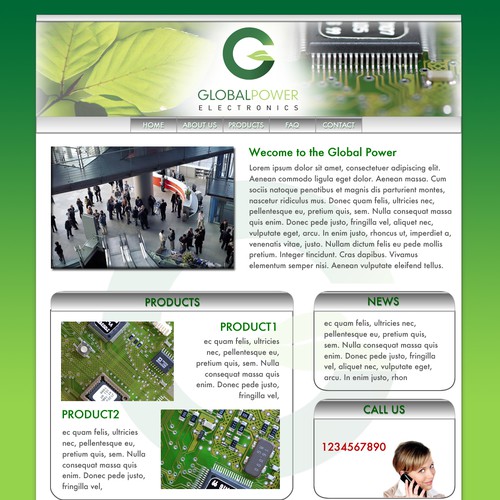 Design di Website Design for Green Electronic Company di dg9ban