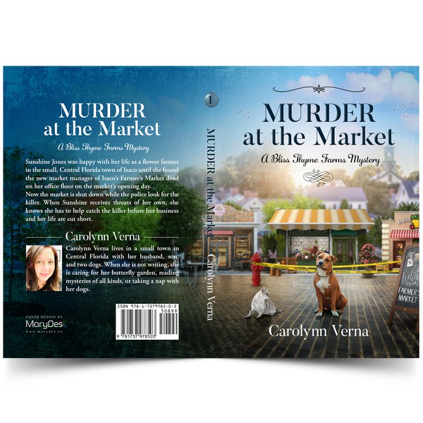 Design by MaryDes titled "Murder at the Market by Carolynn Verna"