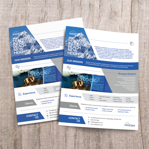 RidgeTech Automation - Marketing Documents Design by Lefteris P.