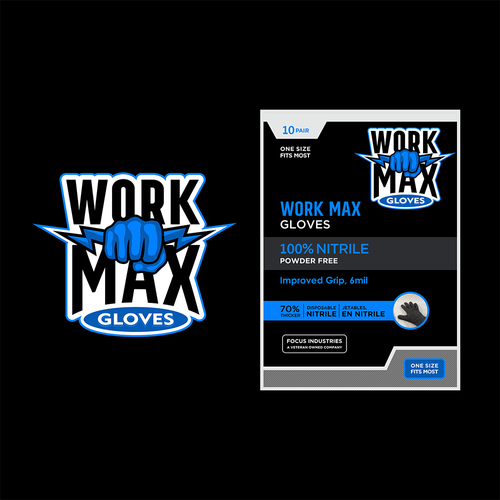 WORKMAX GLOVE AND PACKAGING DESIGN Design by Sanrix Graphic Design