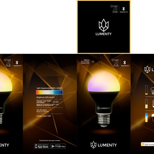 We need to create a sophisticated package for smart lamps. Design by leandropalencia84